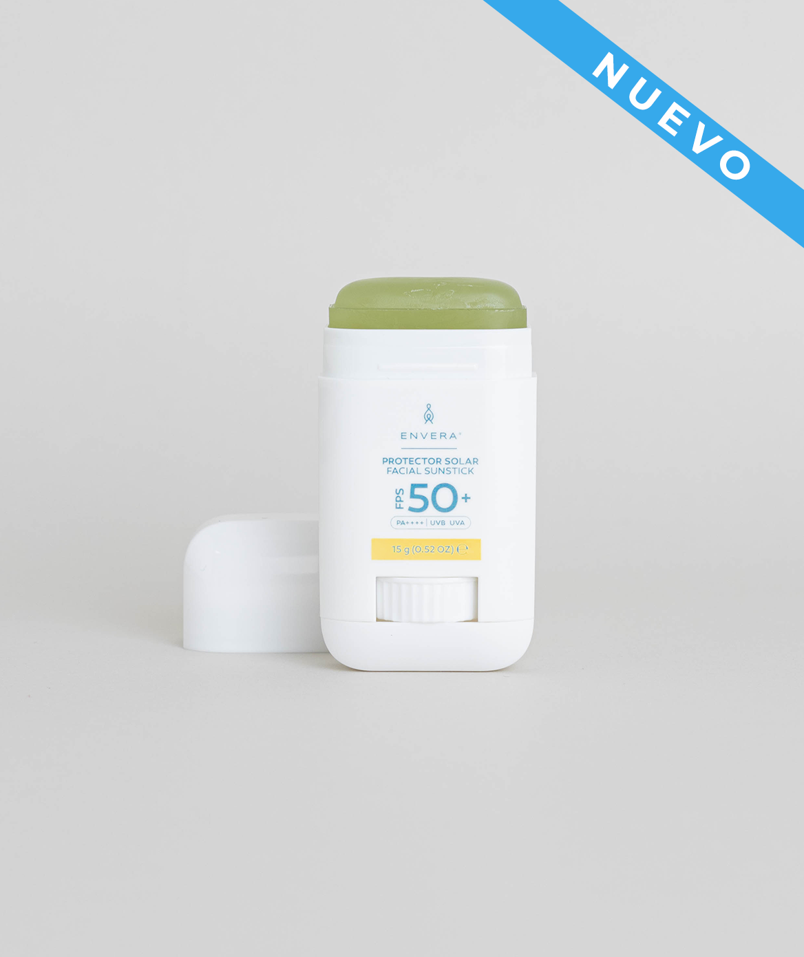 Protector Solar en barra transparente FPS 50+ UVA/UVB, PA++++ - Envera
