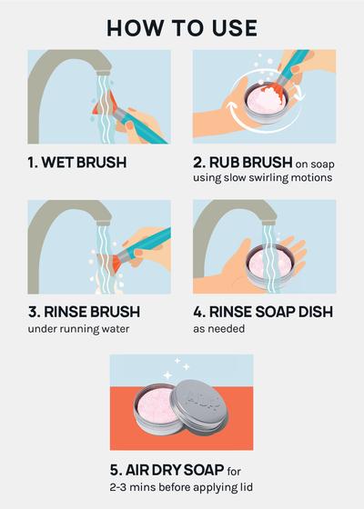 Brush Cleaning Soap Peach - AOA Studio