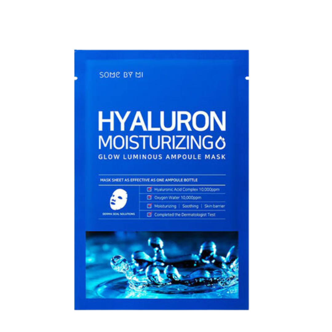 Hyaluron Moisturizing Glow Liminous Ampoule Mask - Some By Mi