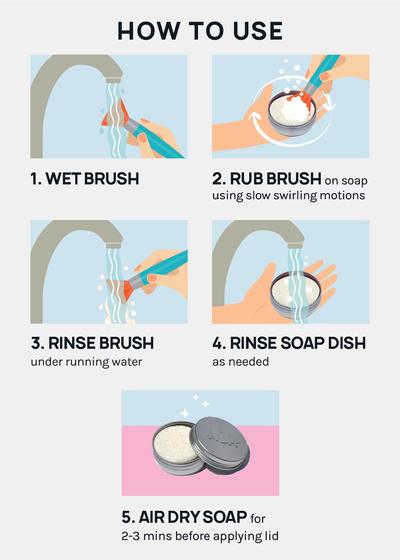 Brush Cleaning Soap - Mango - AOA Studio